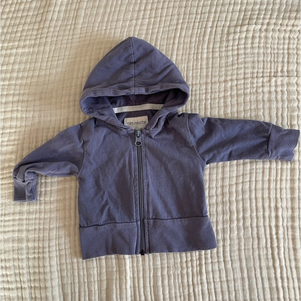 Mini Mioche Purple Blue Infant Hoodie 0-3 mos.